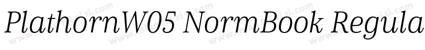 PlathornW05 NormBook Regular字体转换